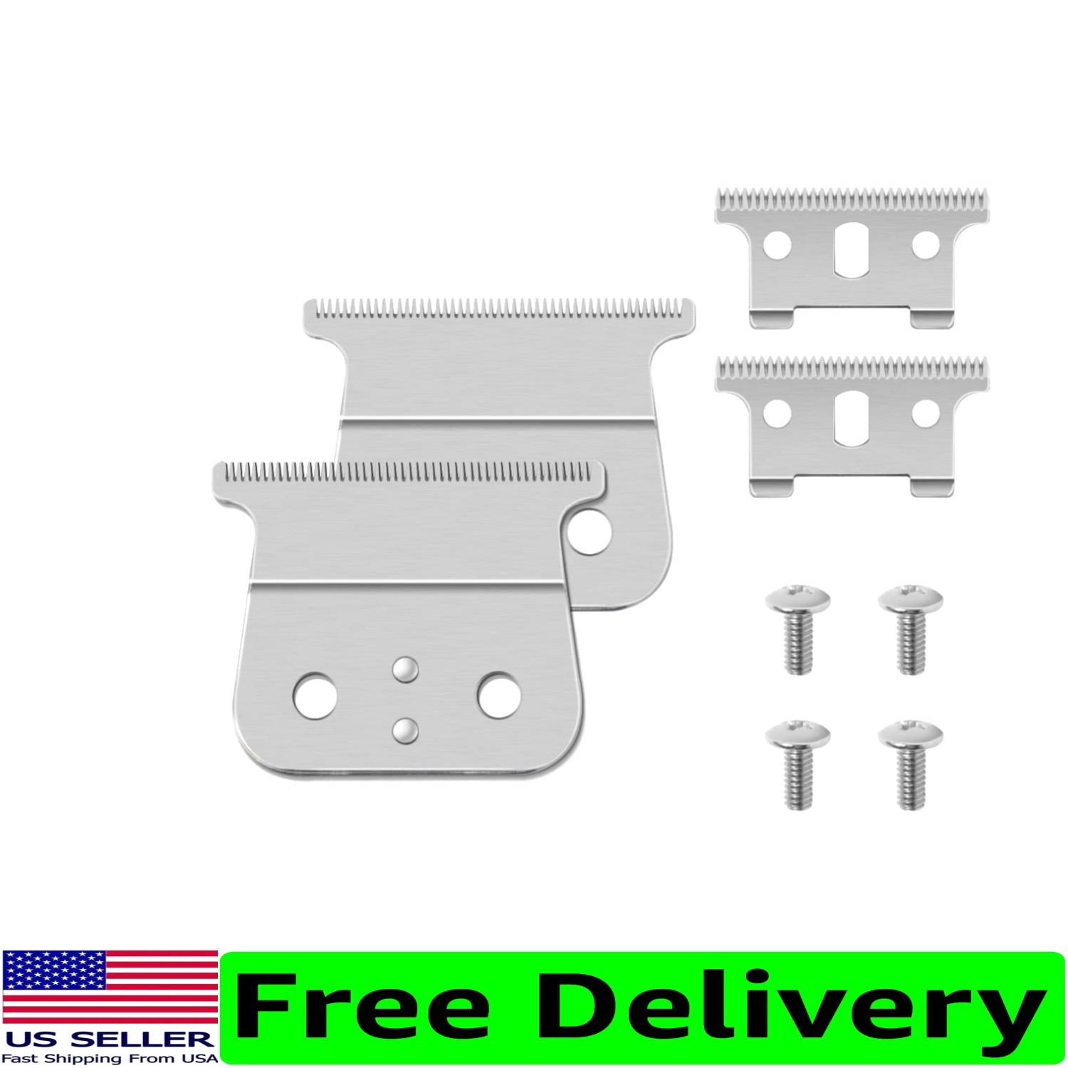 Ceramic Replacement T-Blades Set for Andis Models G, GO, GTX, LS2 & LS3 - 2 Pack