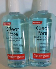 Set Of 2 Neutrogena Clear Pore Oil-elmiminating Astringent 8fl Oz NEW UNOPENED