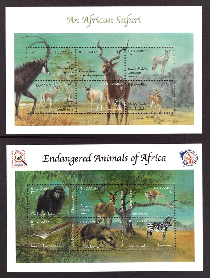 M28998 Gambia 2000 Wildlife Set X32 +X4m/s UMM Sg 3338/70 Cat £42 - image 4 of 4