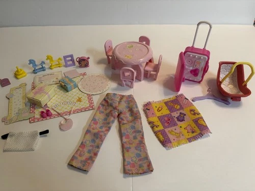 Barbie Happy Family Vintage Lot Volvo Suitcase Baby Krissy Shoes Ryan