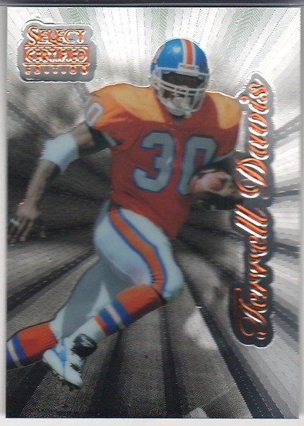 1996 PINNACLE SELECT CERTIFIED PREMIUM STOCK # 41 * TERRELL DAVIS * DEN BRONCOS