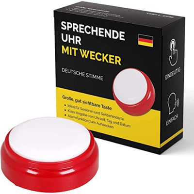 Top Life Sprechende Uhr Mit Deutscher Stimme Für Senioren, Sehbehinderte, Blinde