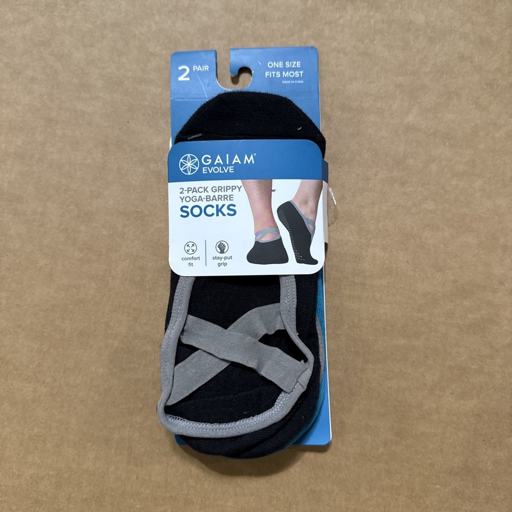 Gaian Barre Yoga 2 Pack Grippy Socks