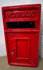 Red Wall Mounted Cast Iron Post Box Lockable Letterbox Collect From Dover Kent