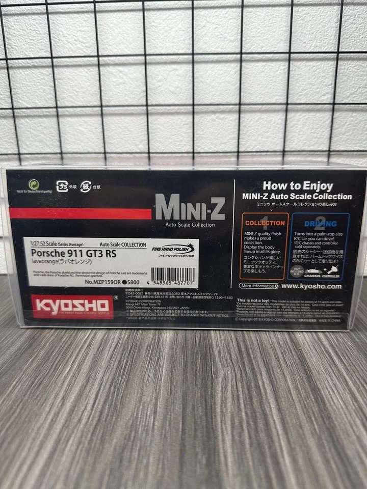 Kyosho Mini-Z Porsche 911 GT3 RS Lava Orange MZP159OR - Image 4 of 4