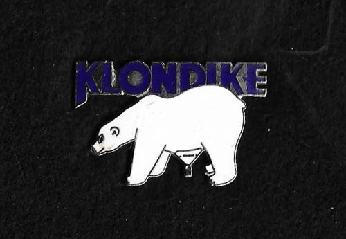 AIBF Klondike Polar Bear Blue & Silver Tone Hot Air Balloon Pin Excellent Mint