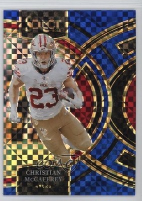 2023 Panini Select Premier Level Blue Prizm 55/149 Christian McCaffrey #145 6q5