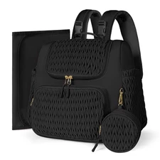 Best Geestock Diaper Bag Small Backpack Stylish Quilted Baby Backpacks, Mini