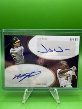 2025 Topps Dynamic Duals Jacob Wilson / Miguel Tejada Purple Foil Auto #66/99