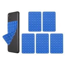 5Pcs Suction Phone Case, 3.94"x2.56" Double-Sided Sticky Phone Grip, Dark Blue