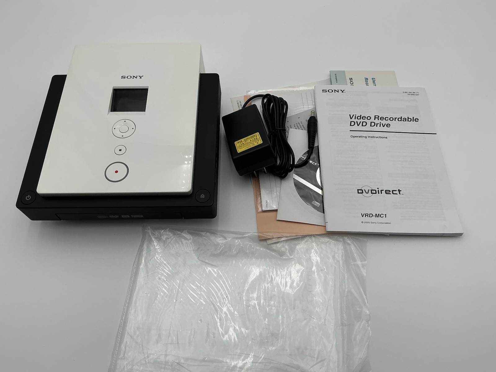 Sony VRD-MC1 DVDirect DVD Recorder USB AC Adapter Manual Discs Complete