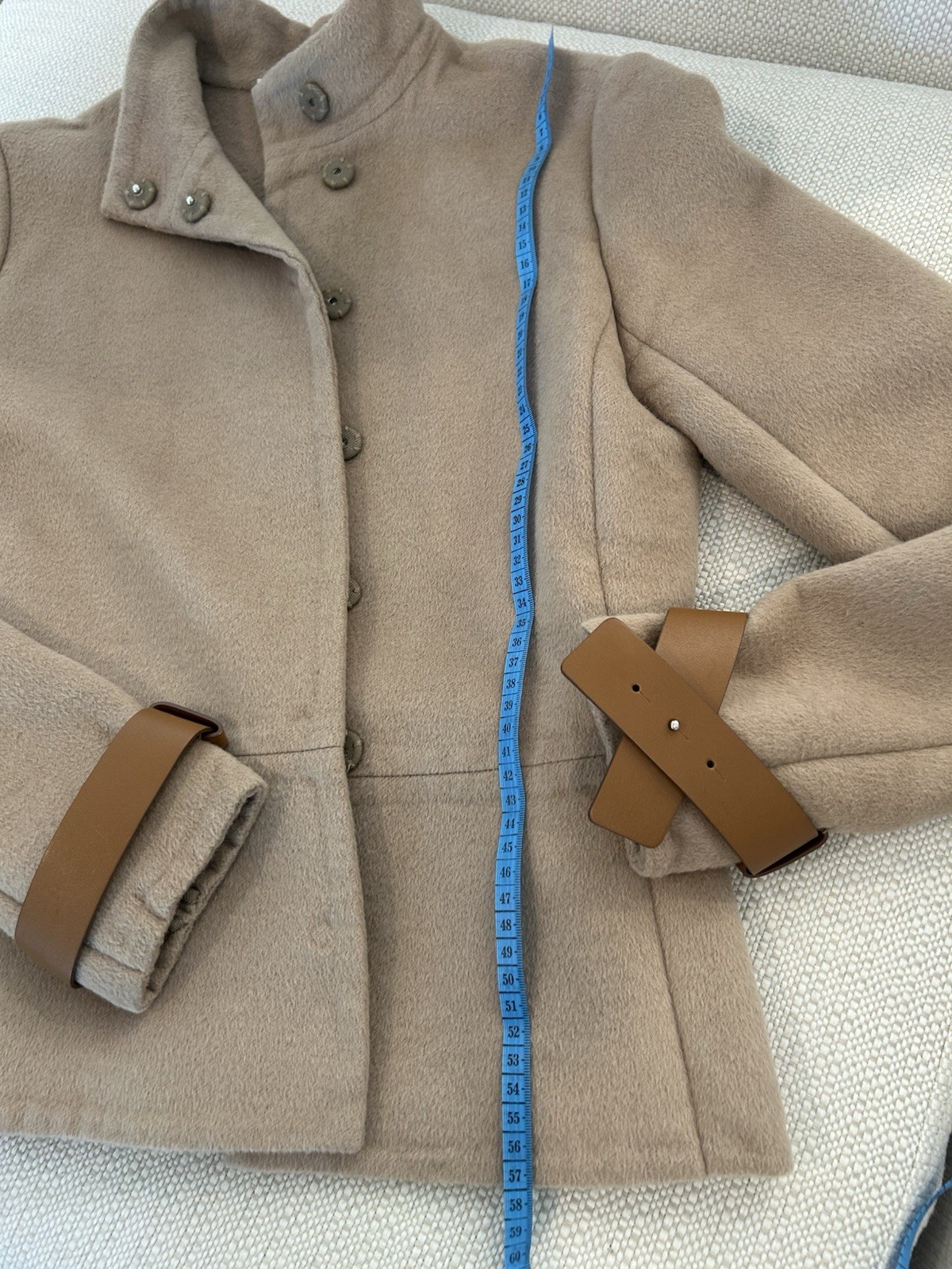 Chloé Beige Button Belted Collared Basic Jacket V… - image 16