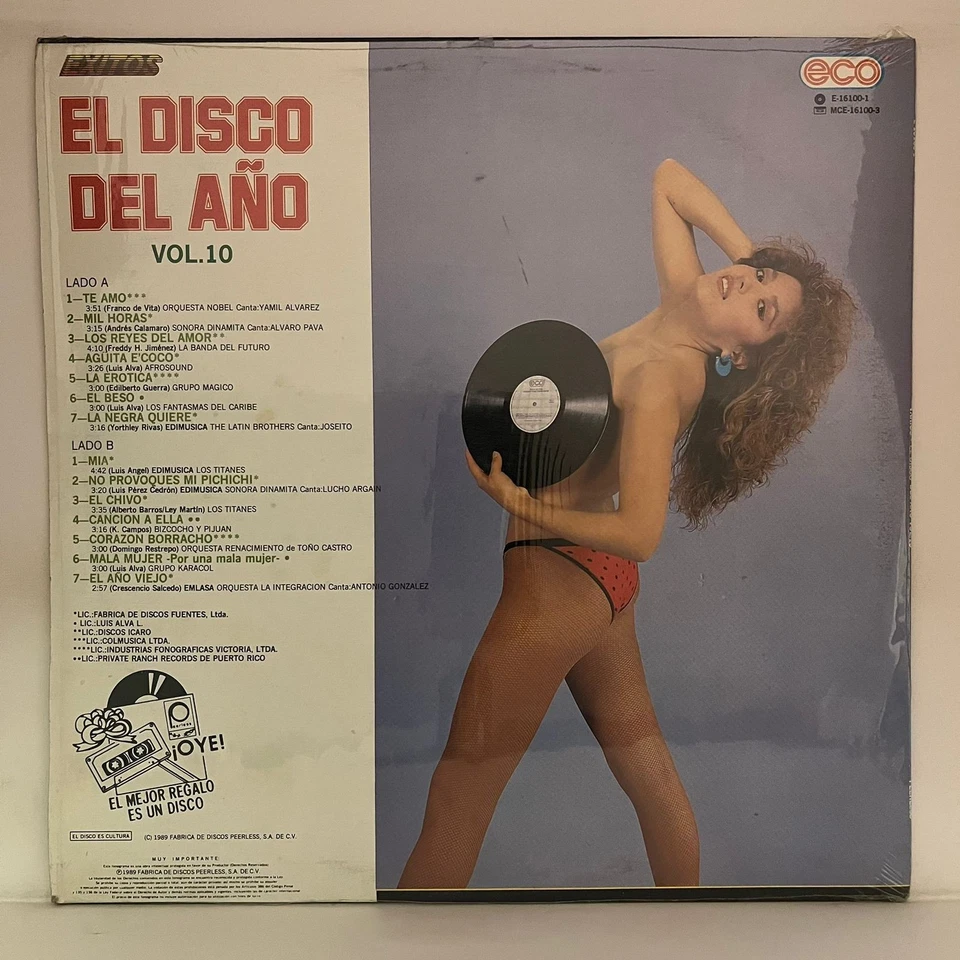 EL DISCO DEL AÑO VOL. 10, FEAT. AFROSOUND / TITANES, 1989 MEXICAN LP, SEXY COVER - Image 2 of 4