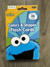 Sesame Street Colors  Shapes Flash Cards Pre K Educational Learning NEW