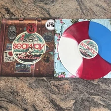 Vacation by Seaway (Record, 2017) cyan blue, red and white striped tri-color