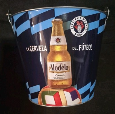 Modelo Beer Bucket W/Dual Side Bottle Openers , Futbol (Soccer)