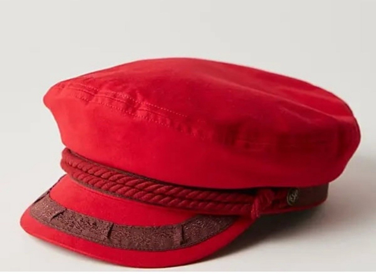 Free People Medium Hat x Mossant Yacht Club Marine Lieutenant Hat Blue Cotton Free People RED Mossant Yacht Club Marine Lieutenant Hat  main image 3