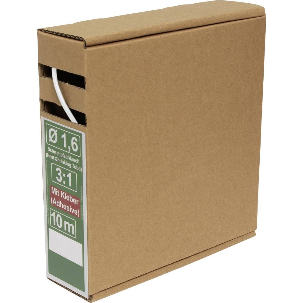 Gaine thermorétractable étanche Quadrios 25CA484 blanche haute rétraction 1.6mm à 0.5mm