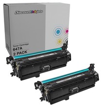 Compatible Black Toner Cartridge Replacement CE260A 2-Pack for HP 647A