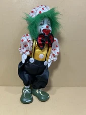 Vintage 1980’s Collectible Porcelain Clown Doll Bendable Body 8 Inches Tall
