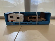 Vintage U-Haul Travel Trailer Team Toy Set - In Original Box 
