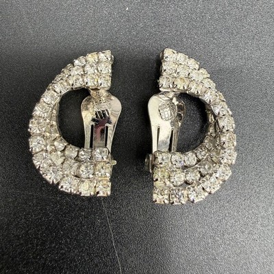 Vintage Kramer New York Rhinestone Clip On Earrings