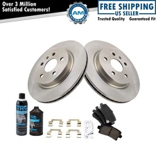 Rear Premium Posi Ceramic Disc Brake Pad & Rotor Kit w/Chemicals for GM