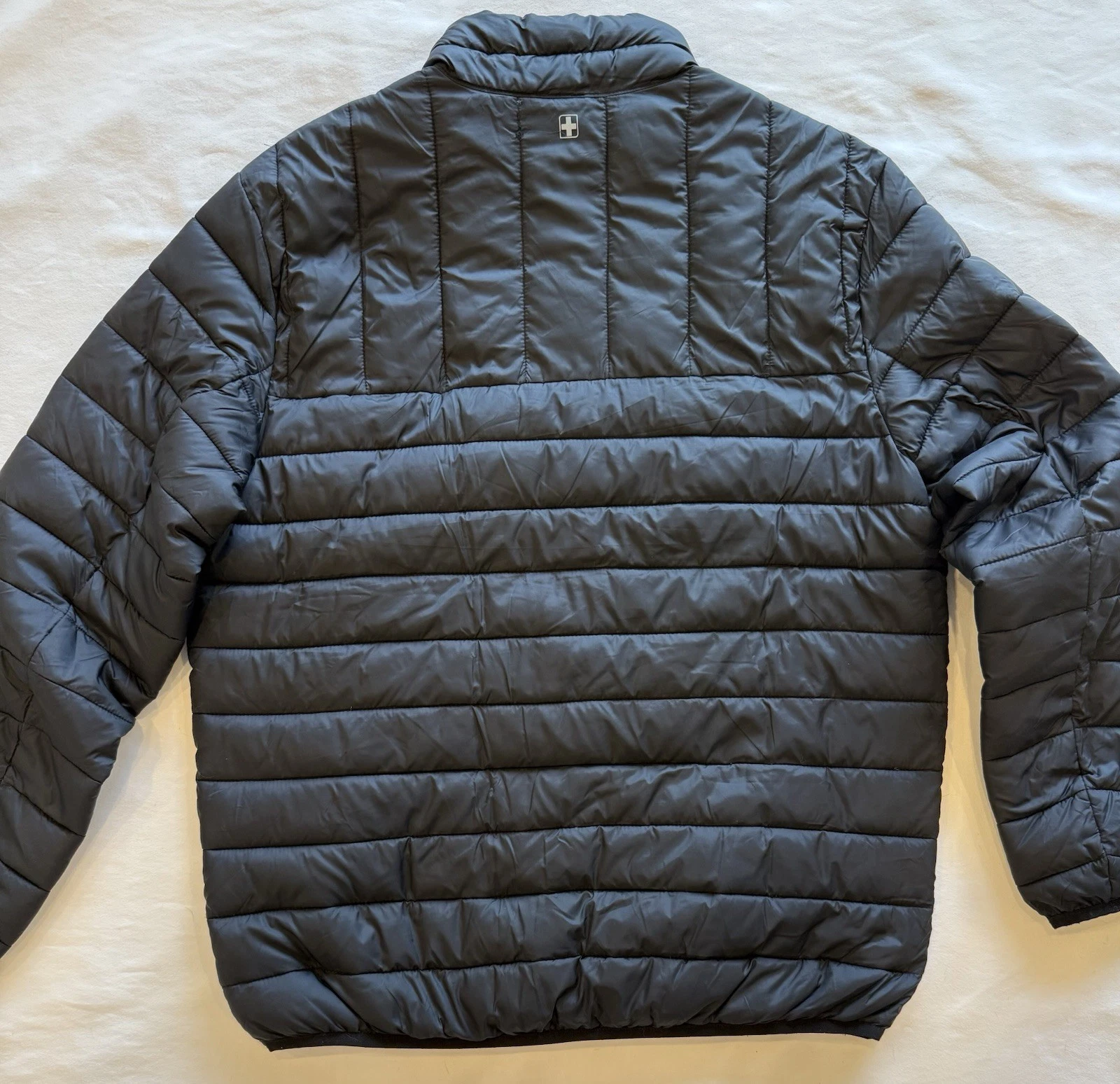 Swiss Tech Mens Jacket Medium (38-40) Lightweight Black Foldable