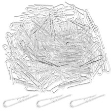 200Pcs Clear Plastic U Shape Alligator Clips, 1.5  Transparent