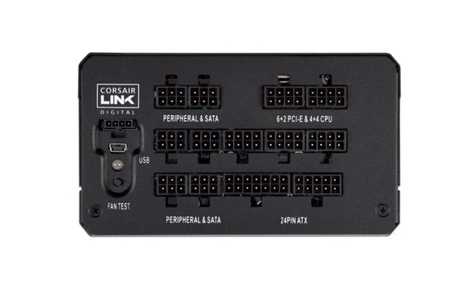 Crosair HX850i 80 PLUS PLATINUM Certified 850W Fully Modular PSU - PSU Only - Image 2 of 3