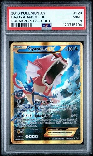 Pokemon XY Breakpoint Gyarados EX Secret #123 PSA 9