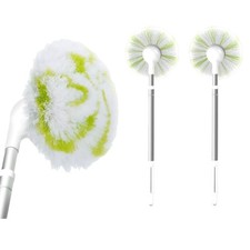 Tub Tile Scrubber Brush with 28" Extendable Pole, 2 Pcs Non-Scratch Soft Tub ...