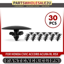 30x 15mm x 20mm Nylon Hood Insulation Retainer Clip Single-Head for Honda Acura