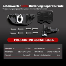 Linke Scheinwerferhalterung Reparatursatz f&uuml;r Mercedes-Benz W177 W118 1778201701