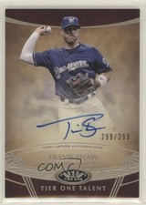 2019 Topps Tier One Tier One Talent Auto 299/299 Travis Shaw #TTA-TS Auto rw0