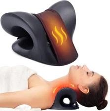 Neck Stretcher Heated for Pain Relief Cervical Traction Device Pillow Graphene