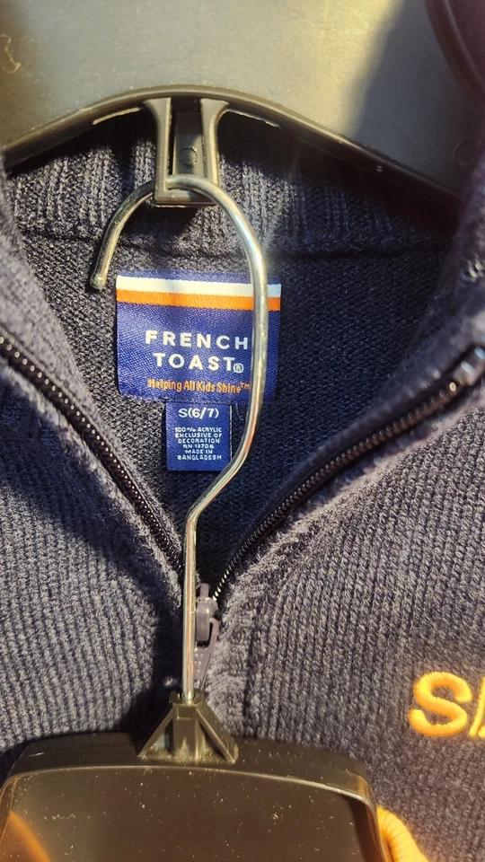 Lot of 2 French Toast Boys Shirt Basic Short Sleeve N Sweater Size 6-7  - Image 3 of 4