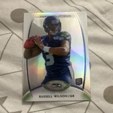 2012 Topps Platinum Rookie Russell Wilson #138 Seattle Seahawks Football Card. rookie card picture
