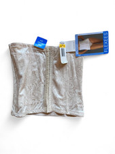 Deadstock Flexees Waist Cincher Corset Shapewear Cream Hook Eye M 6868 Retro NWT