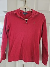 Polo Ralph Lauren Boys Cotton Quarter Zip Pullover Size M 10/12