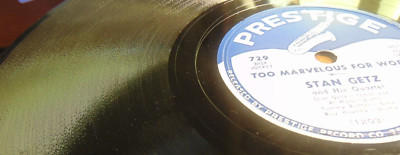 78RPM Prestige 729 DJ Stan Getz - Too Marvelous for Words / Michelle, nice V+ E-