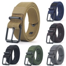 Canvas Belts Mens Womens Unisex Army Nylon Webbing Buckle Belt for Jeans  