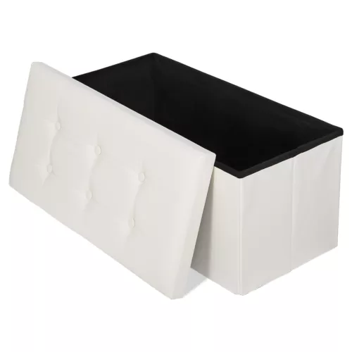 Folding Storage Ottoman Bench Foot Rest Foot Stool for Bedroom Entryway Indoor - Imagen 65 de 93