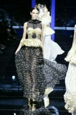 Dolce Gabbana D&G dress it42 evening floor silk black and gold