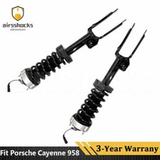 2X Front Shock Struts Assembly PASM Fit VW Touareg Porsche Cayenne 958 2011-2018