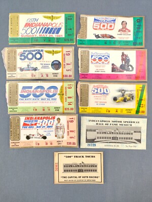 Indy 500 Race, Museum and Track Tour Tickets. 1981-82-83-84-86-87