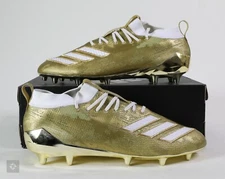 Adidas Adizero 8.0 Gold White Metallic Football Cleats Men's Size 13.5 (EE7714)