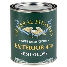 Finishes QXSG Clear Exterior 450 Topcoat Water‐Based Topcoat, Semi‐Gloss