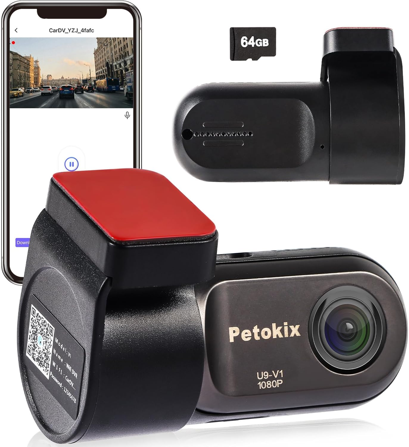 Compact Hidden Wireless Wifi Car Dash Cam with Front DVR Recording and Mini Design for Discreet Use