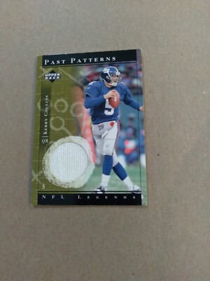 2001 Upper Deck Legends Kerry Collins Past Patterns Game Used Jersey Card Giants